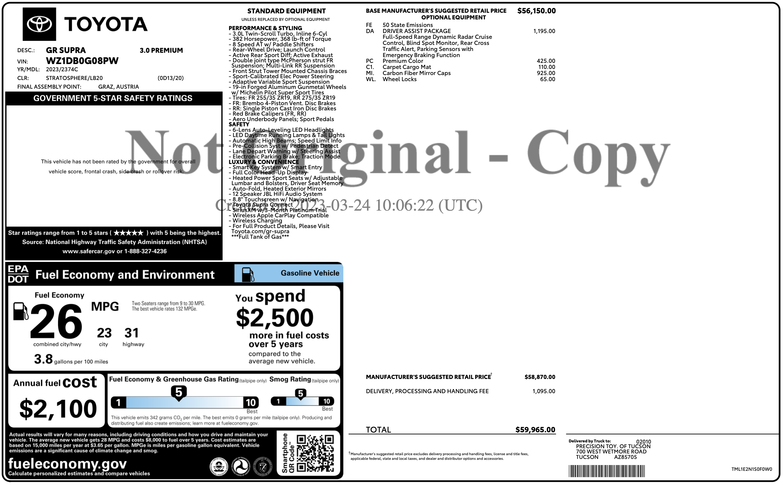 VIN Analytics Now Offers Official Toyota, Lexus, & Scion Window Stickers